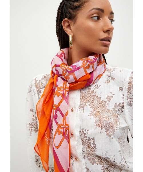 FOULARD LIU-JO LOGO ARANCIONE