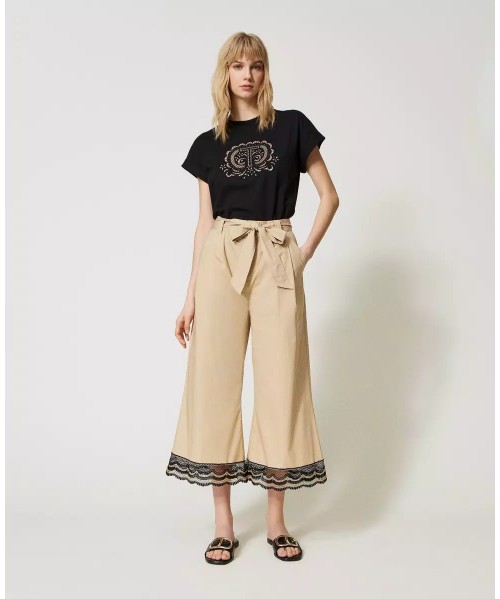 PANTALONI TWINSET CROPPED...